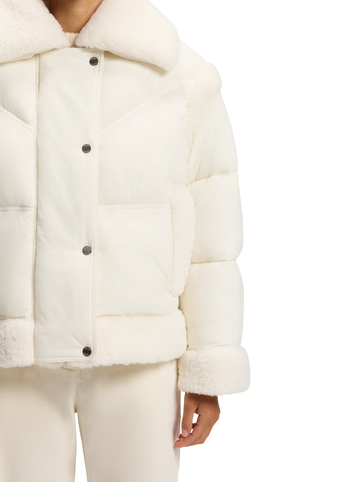 Product image 5 of 6, which shows BOSS Pajuna Puffer Jacket, Open White, 8