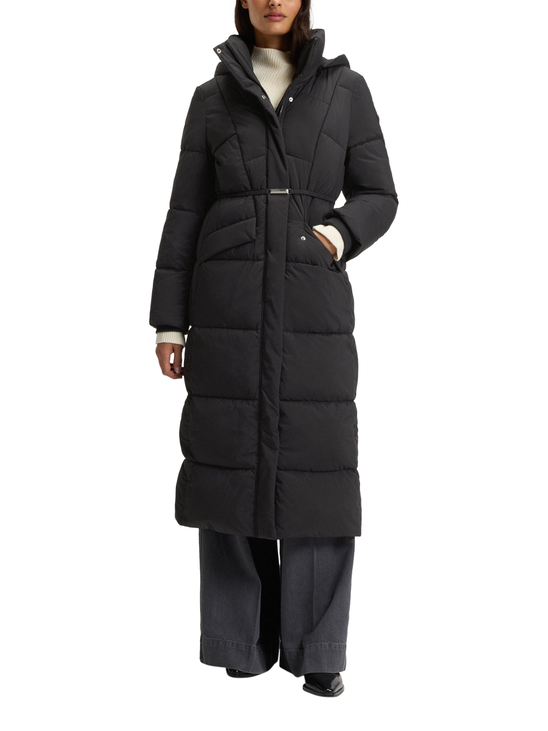 Product image 1 of 6, which shows BOSS Pamaxi Padded Long Coat, Black, 4