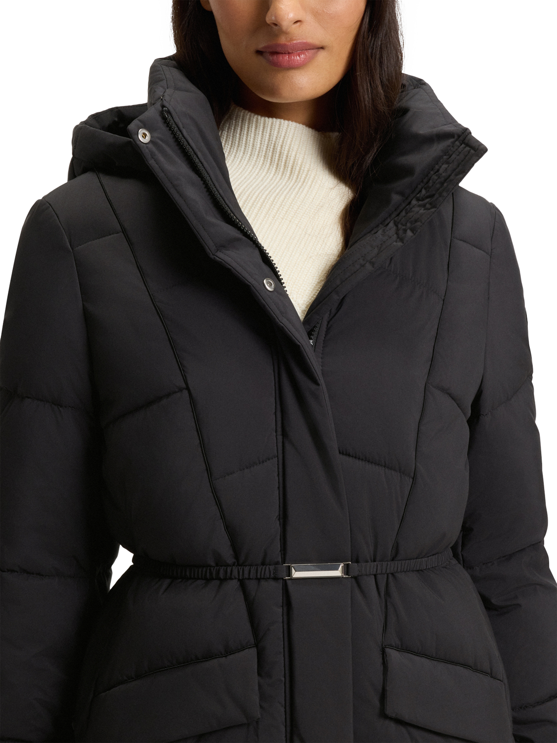 Product image 5 of 6, which shows BOSS Pamaxi Padded Long Coat, Black, 4