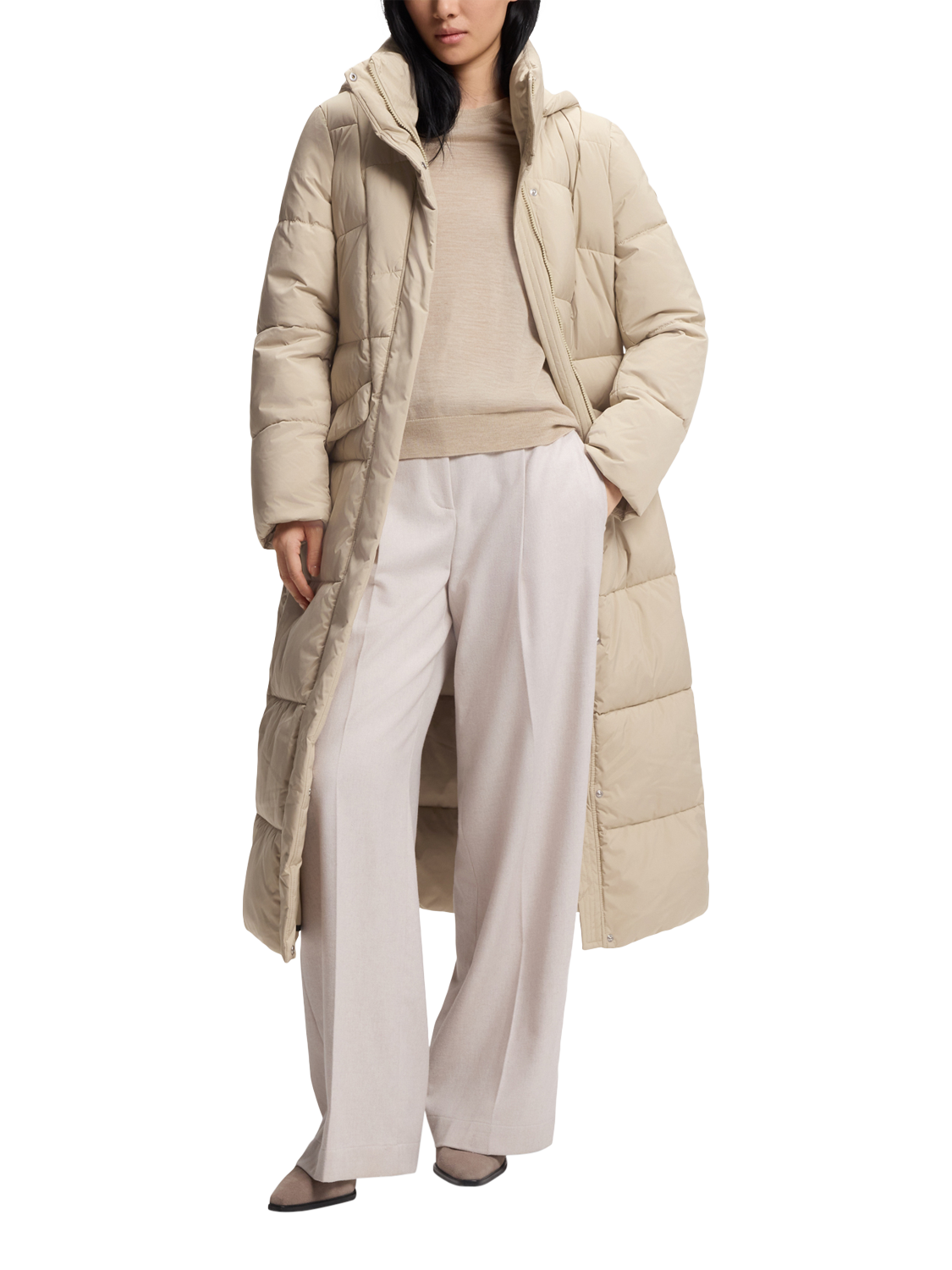 HUGO BOSS BOSS Quilted Longline Puffer Coat