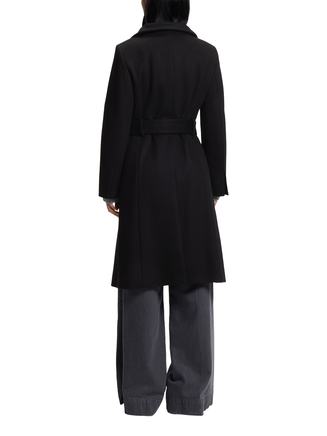 Product image 2 of 6, which shows HUGO BOSS BOSS Wool Blend Overcoat, Black, 4