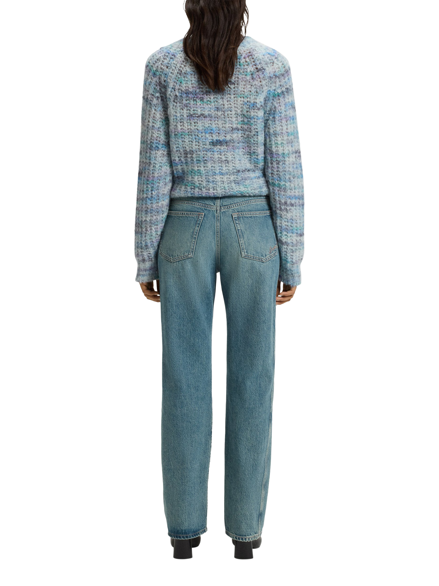 Product image 2 of 5, which shows HUGO BOSS BOSS Cotton Blend Straight Leg Jeans, Bright Green, 27R