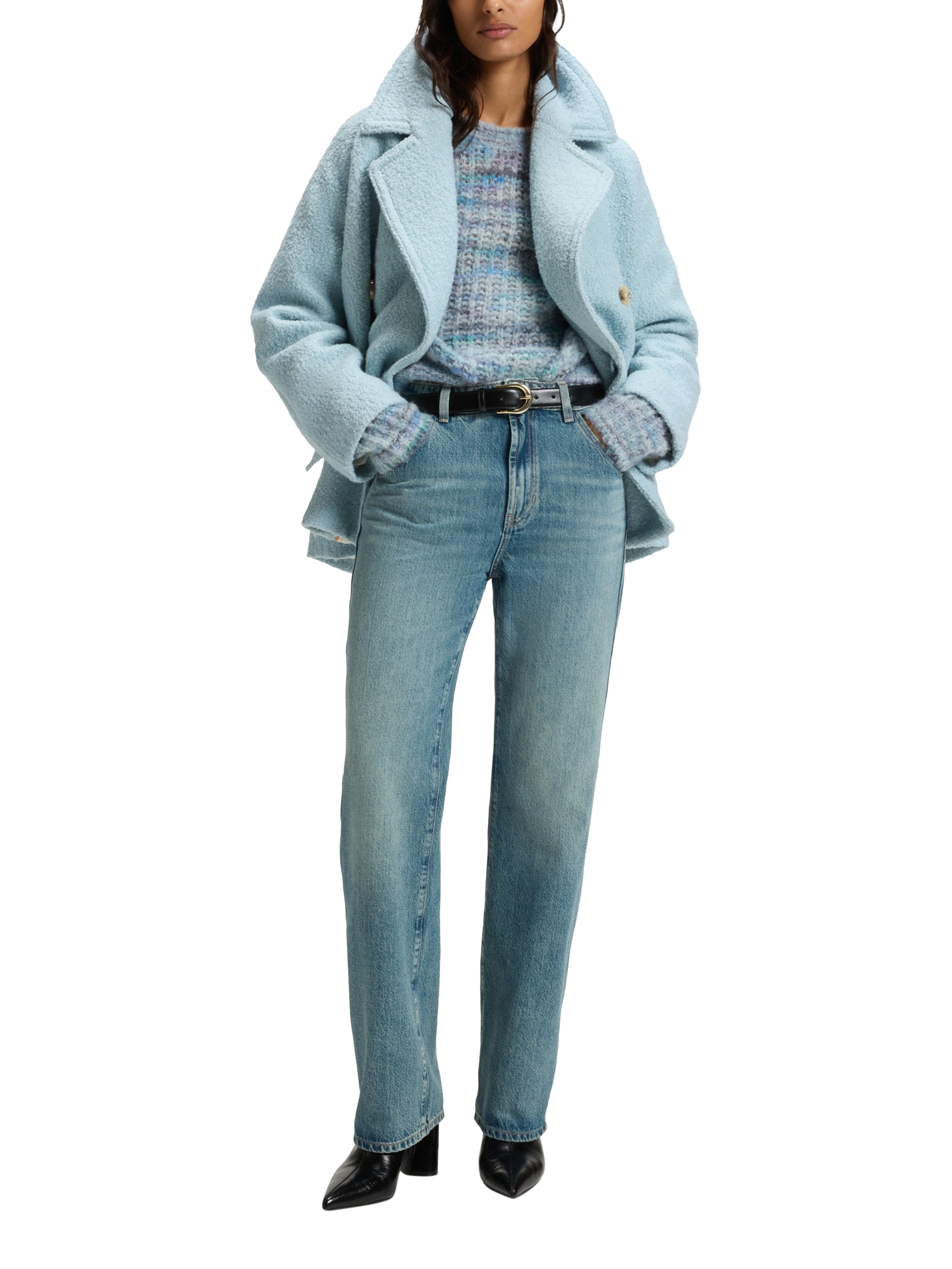 Product image 3 of 5, which shows HUGO BOSS BOSS Cotton Blend Straight Leg Jeans, Bright Green, 27R