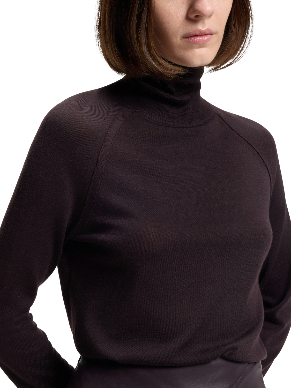 Product image 5 of 5, which shows BOSS Frizani Pure Wool Jumper, Open Purple, S