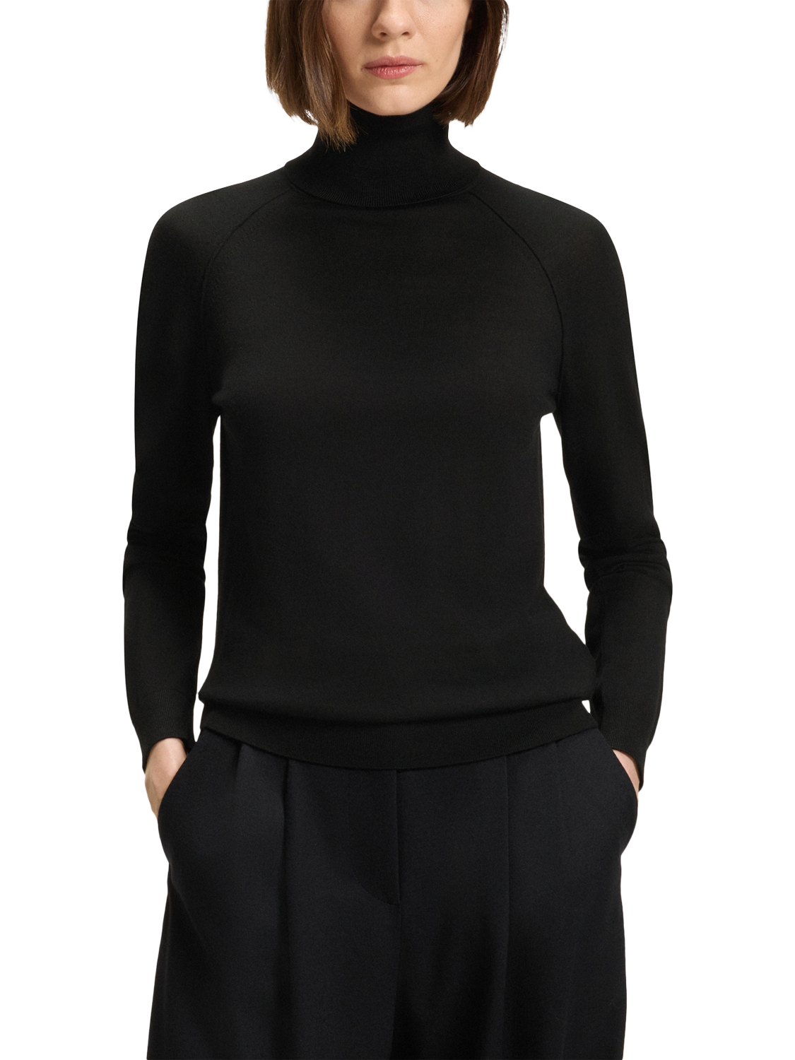 Product image 1 of 5, which shows BOSS Frizani Pure Wool Jumper, Black, XS