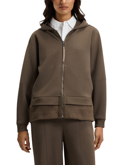 BOSS Edaree Zip Up Hoodie, Charcoal, Charcoal