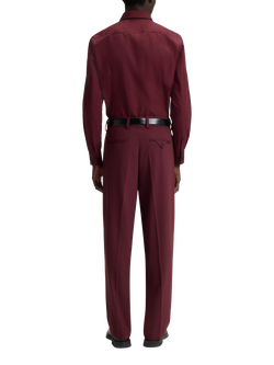HUGO BOSS HUGO Kenno Slim Fit Cotton Shirt, Dark Red - view 2, Dark Red