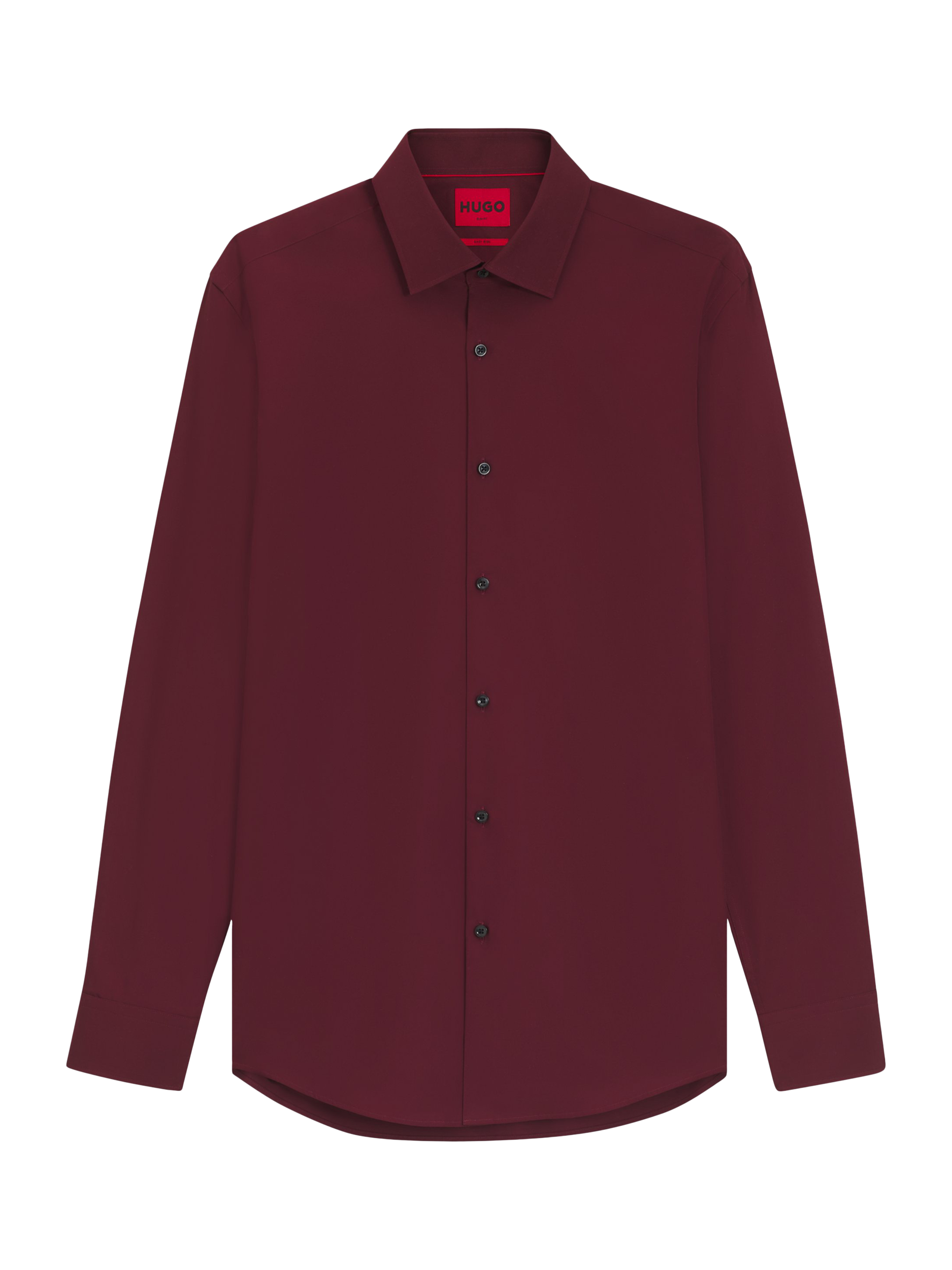 HUGO BOSS HUGO Kenno Slim Fit Cotton Shirt, Dark Red