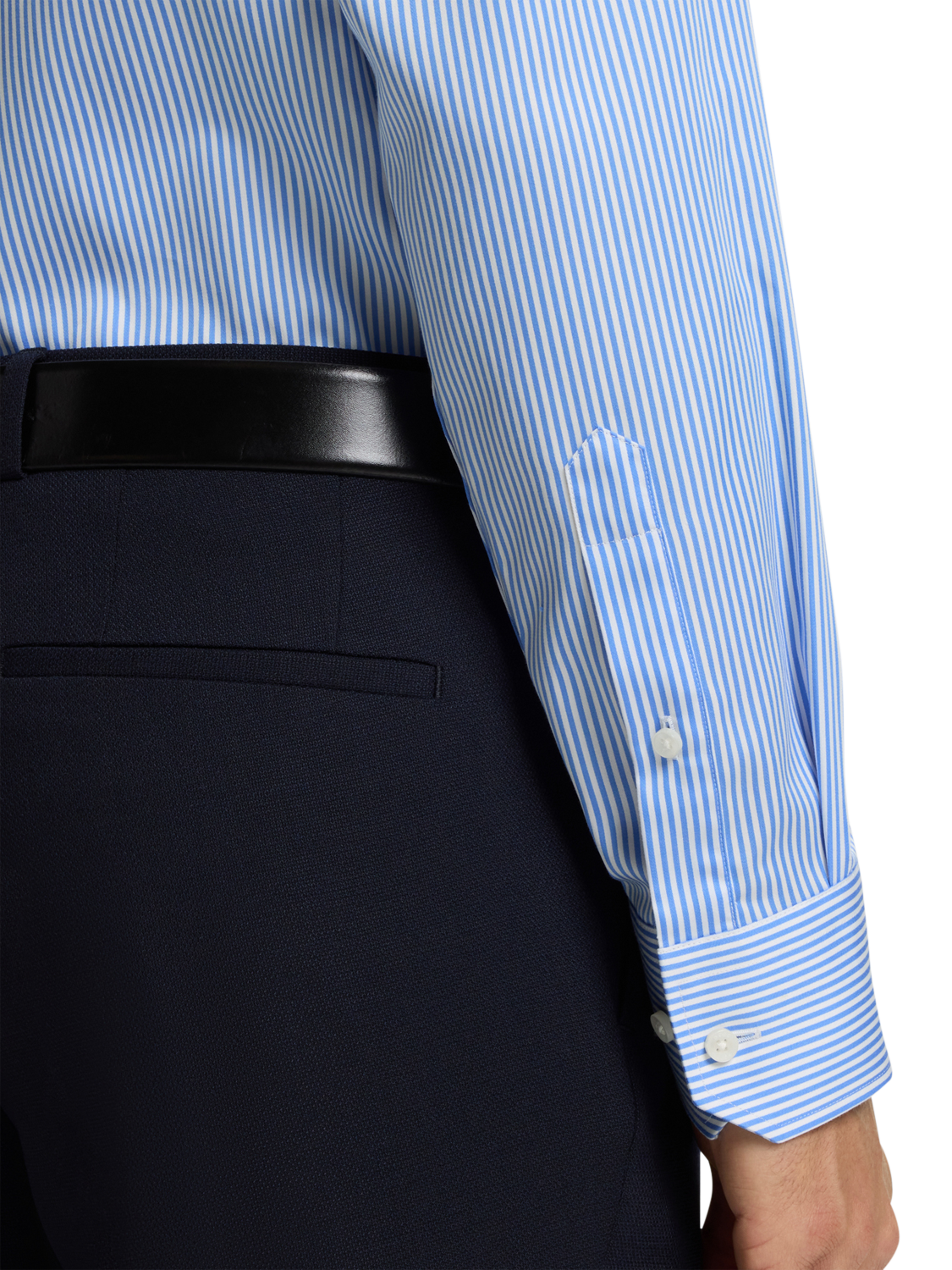 Product image 5 of 6, which shows HUGO BOSS BOSS Regular Fit Stripe Cotton Shirt, Light/Pastel Blue, 17.5