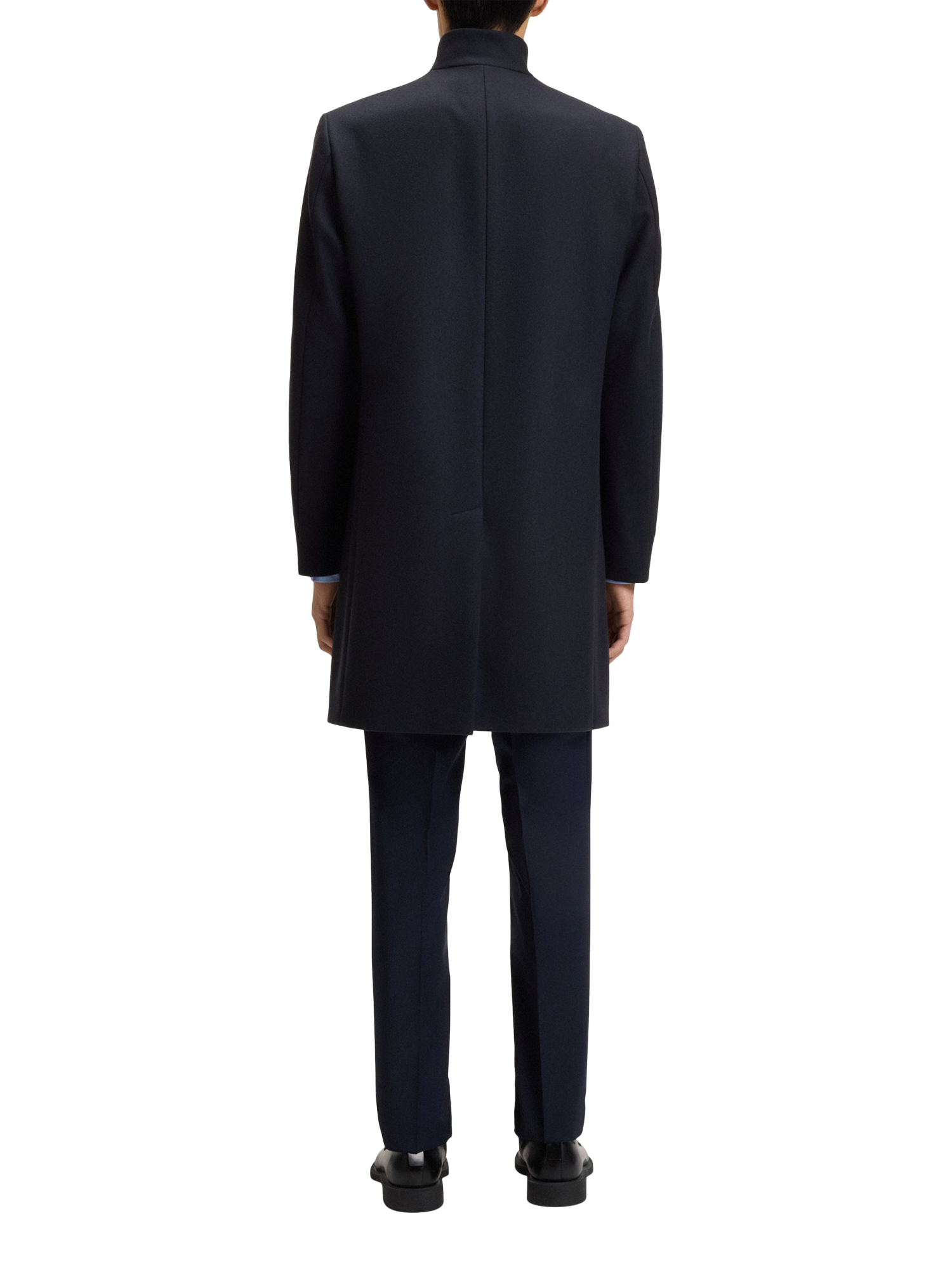 Product image 2 of 6, which shows HUGO BOSS HUGO Regular Fit Wool Blend Coat, Dark Blue, 36R