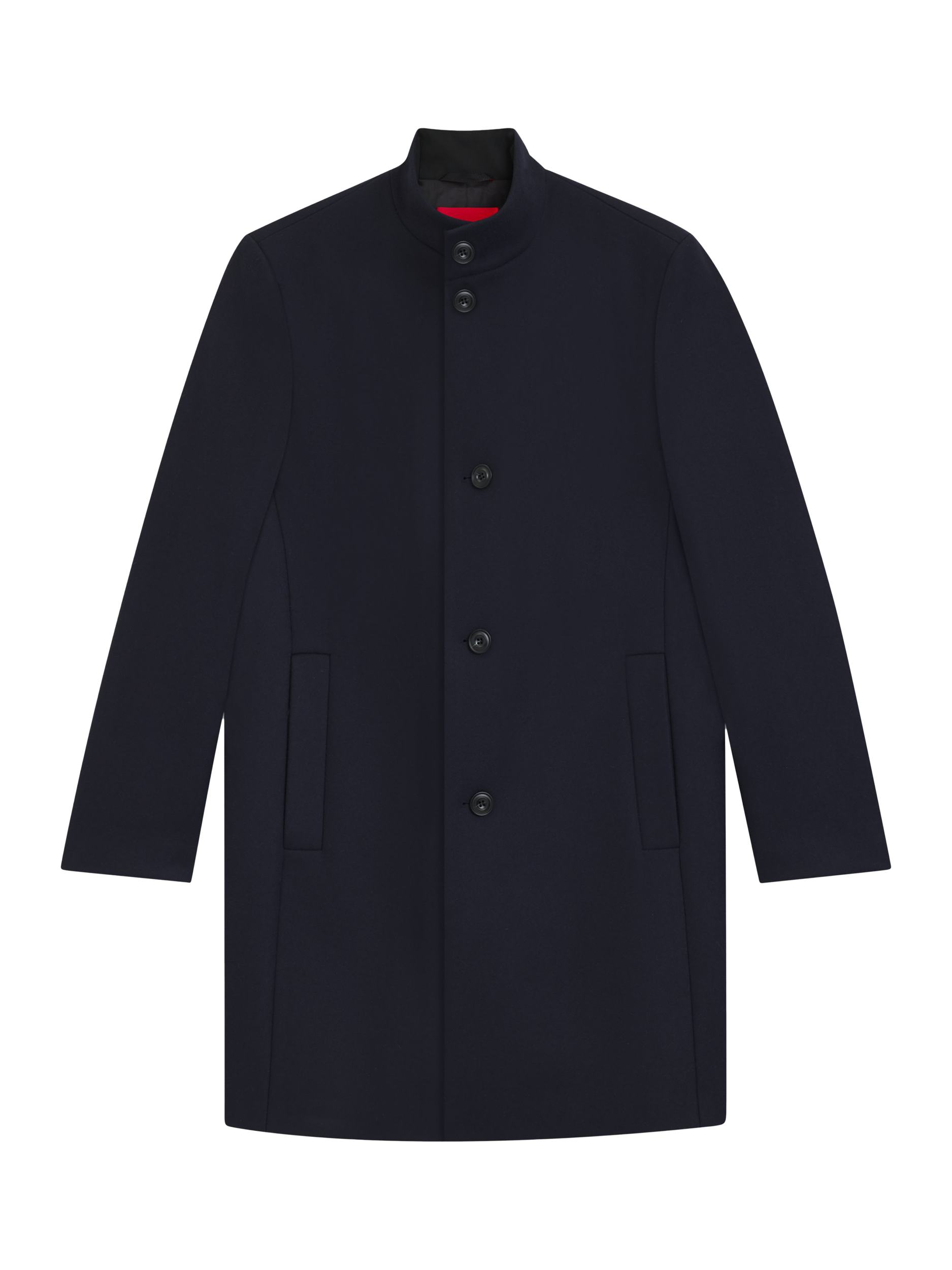 Product image 4 of 6, which shows HUGO BOSS HUGO Regular Fit Wool Blend Coat, Dark Blue, 36R