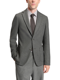 BOSS Slim Fit Flannel Blazer, Medium Grey, Medium Grey