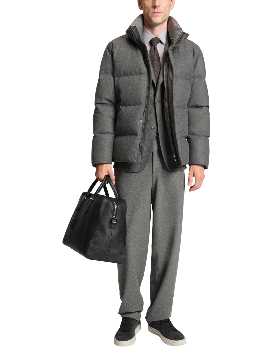 Product image 3 of 6, which shows BOSS Slim Fit Flannel Blazer, Medium Grey, 38R