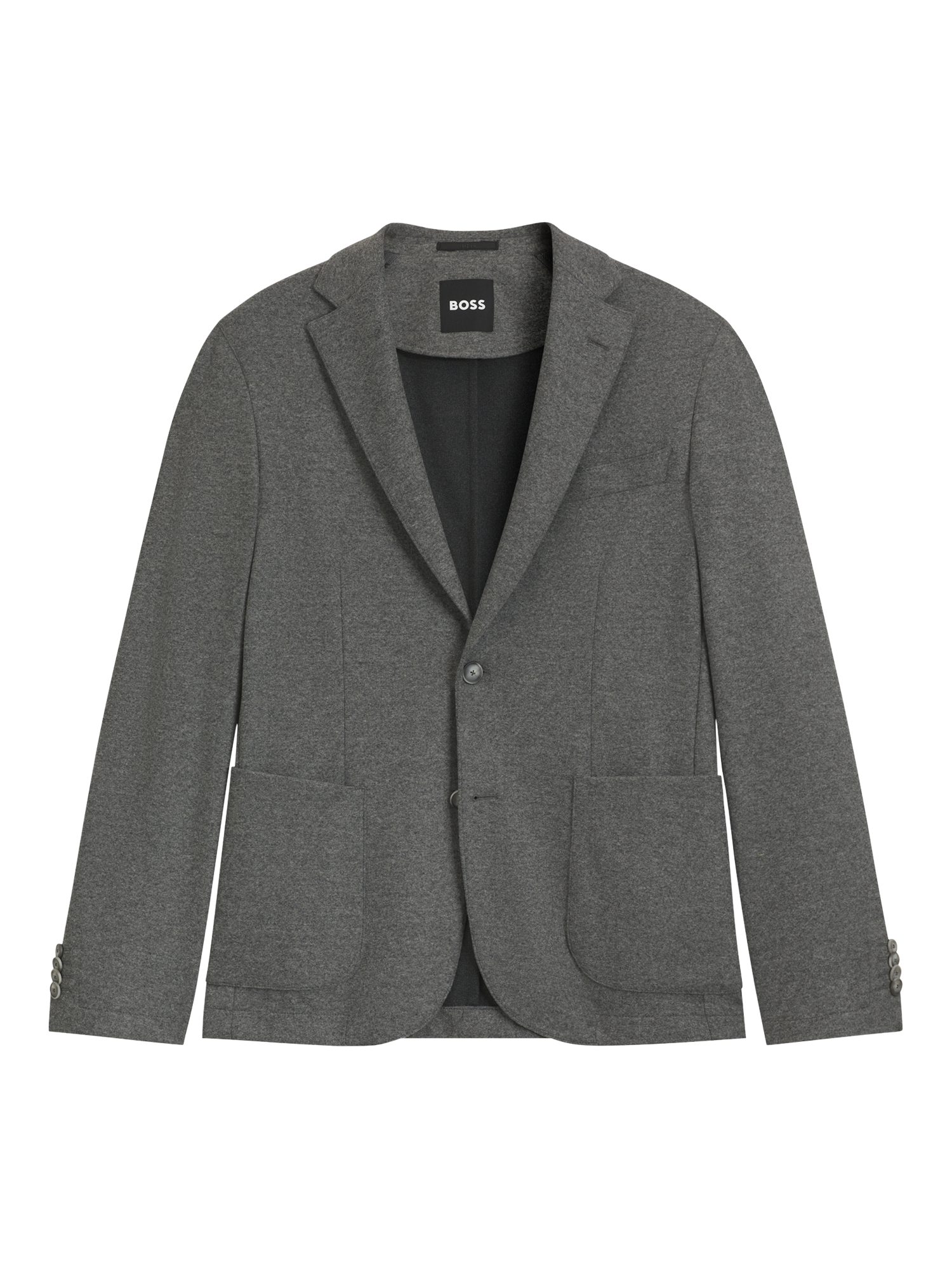 Product image 4 of 6, which shows BOSS Slim Fit Flannel Blazer, Medium Grey, 38R