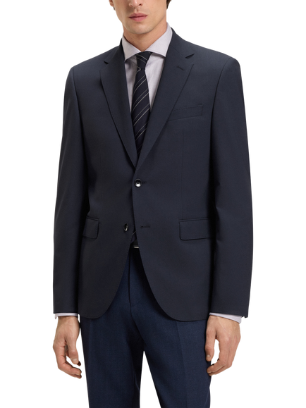 BOSS Regular Fit Wool Blend Suit Jacket, Dark Blue