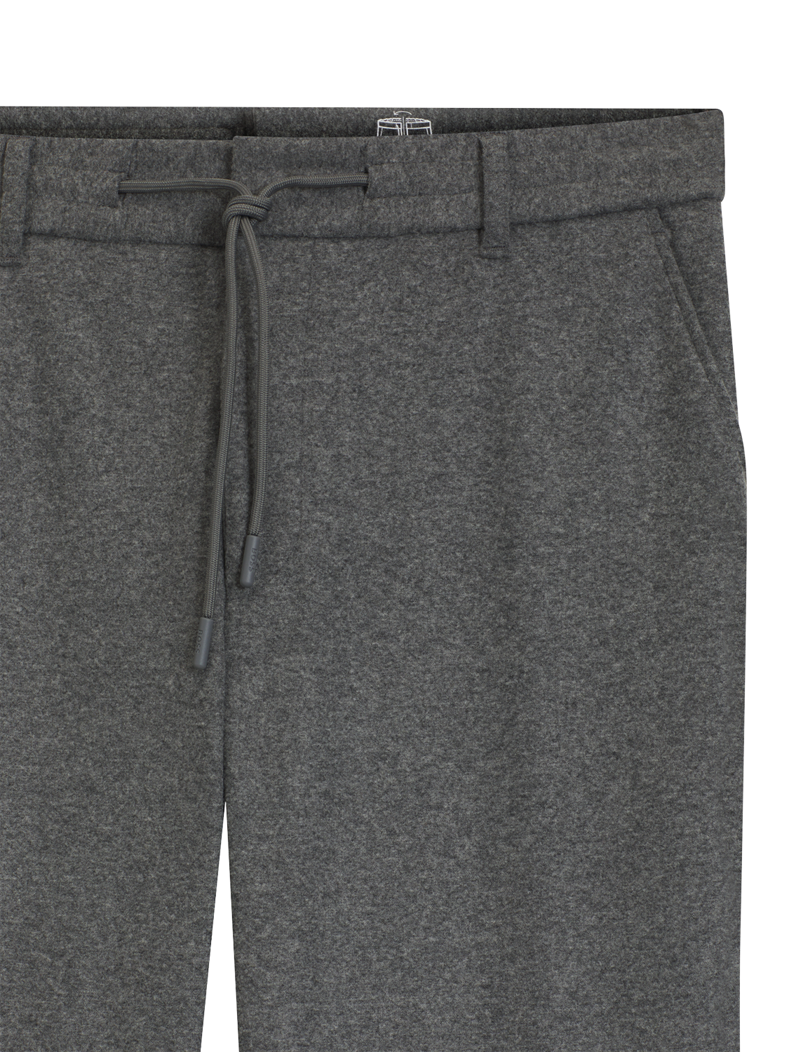 Product image 6 of 6, which shows BOSS Wool Blend Tailored Casual Trousers, Grey, 32R