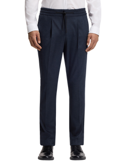 HUGO BOSS HUGO Getlin Slim Fit Tailored Trousers, Navy, Navy