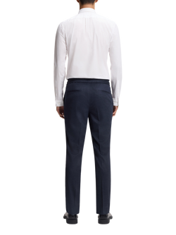 HUGO BOSS HUGO Getlin Slim Fit Tailored Trousers, Navy - view 2, Navy