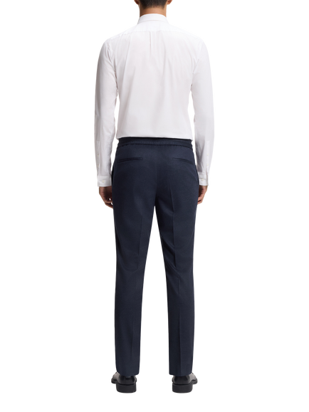 HUGO BOSS HUGO Getlin Slim Fit Tailored Trousers, Navy - view 2, Navy
