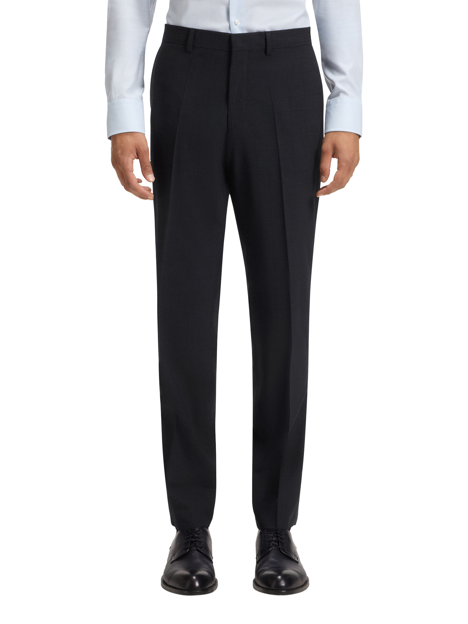Product image 1 of 6, which shows BOSS Regular Fit Wool Blend Suit Trousers, Dark Blue, 34R