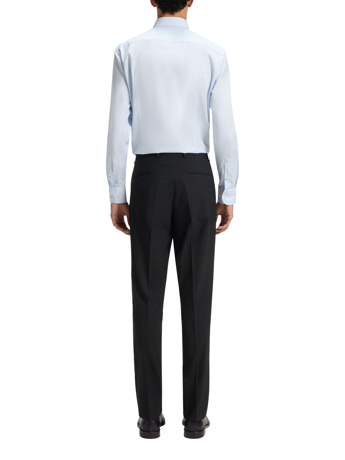 Product image 2 of 6, which shows BOSS Regular Fit Wool Blend Suit Trousers, Dark Blue, 34R