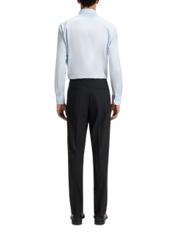 BOSS Regular Fit Wool Blend Suit Trousers, Dark Blue - view 2, Dark Blue