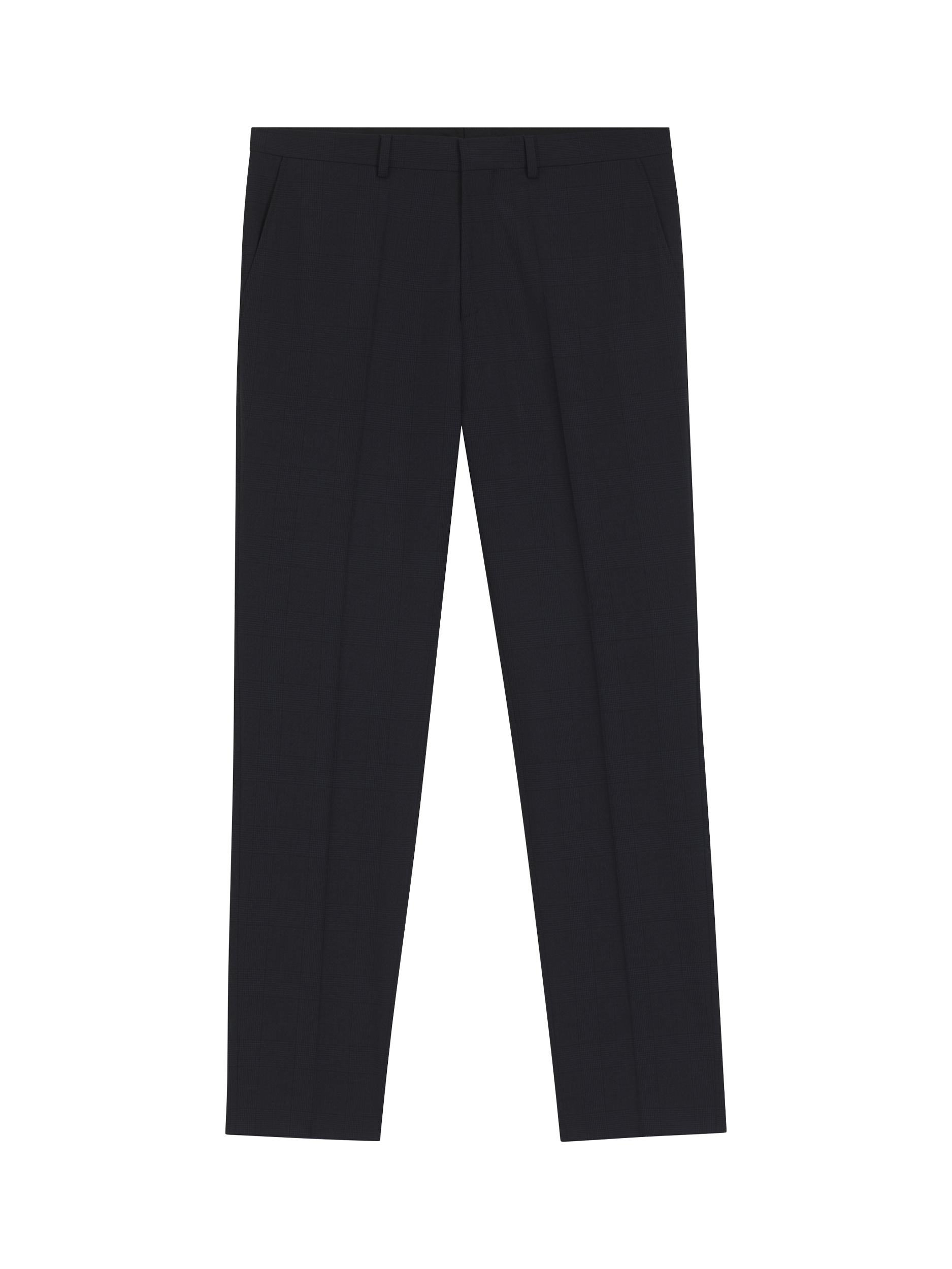 Product image 4 of 6, which shows BOSS Regular Fit Wool Blend Suit Trousers, Dark Blue, 34R