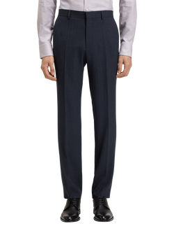 BOSS Slim Fit Wool Blend Suit Trousers, Dark Blue, Dark Blue