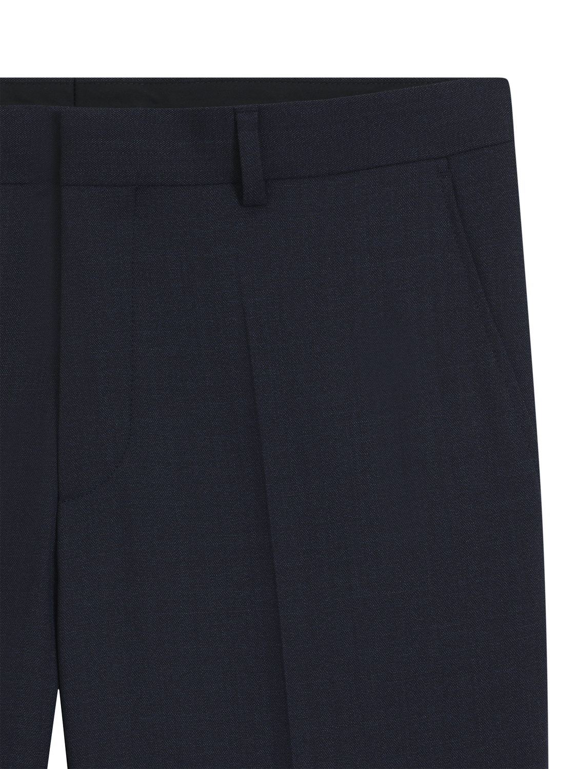 Product image 6 of 6, which shows BOSS Slim Fit Wool Blend Suit Trousers, Dark Blue, 36R