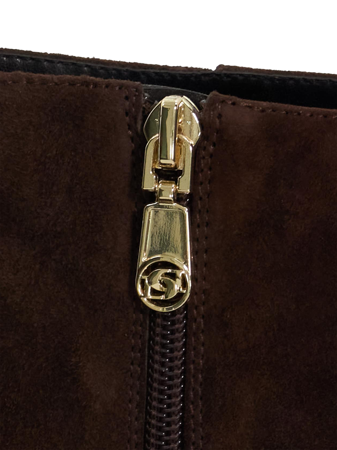 Product image 6 of 6, which shows Dune London Obsessively Suede Heeled Ankle Boots, Brown, EU36