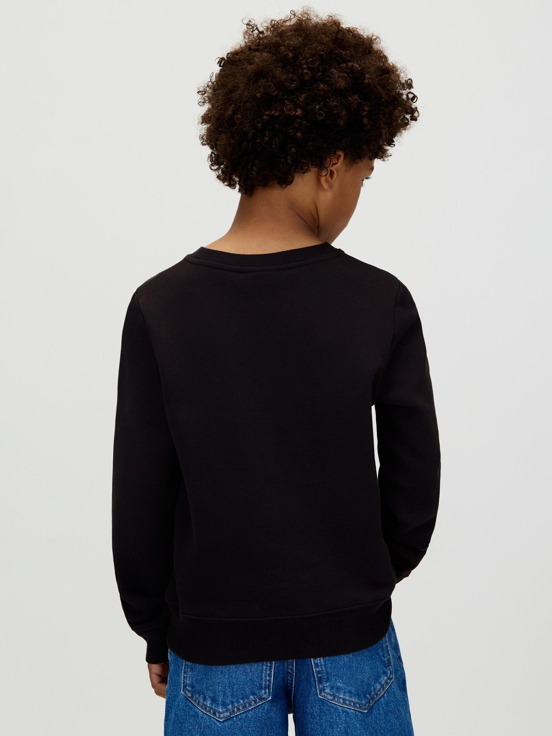 Product image 2 of 5, which shows Calvin Klein Kids' Monogram Sweatshirt, Ck Black, 6 years