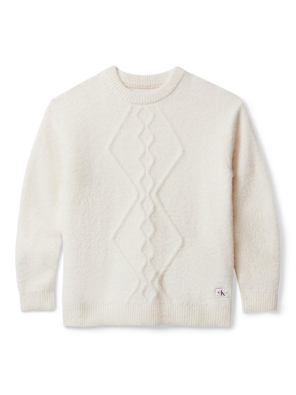 Product image 6 of 6, which shows Calvin Klein Kids' Fluffy Jumper, Whitecap Gray, 8 years