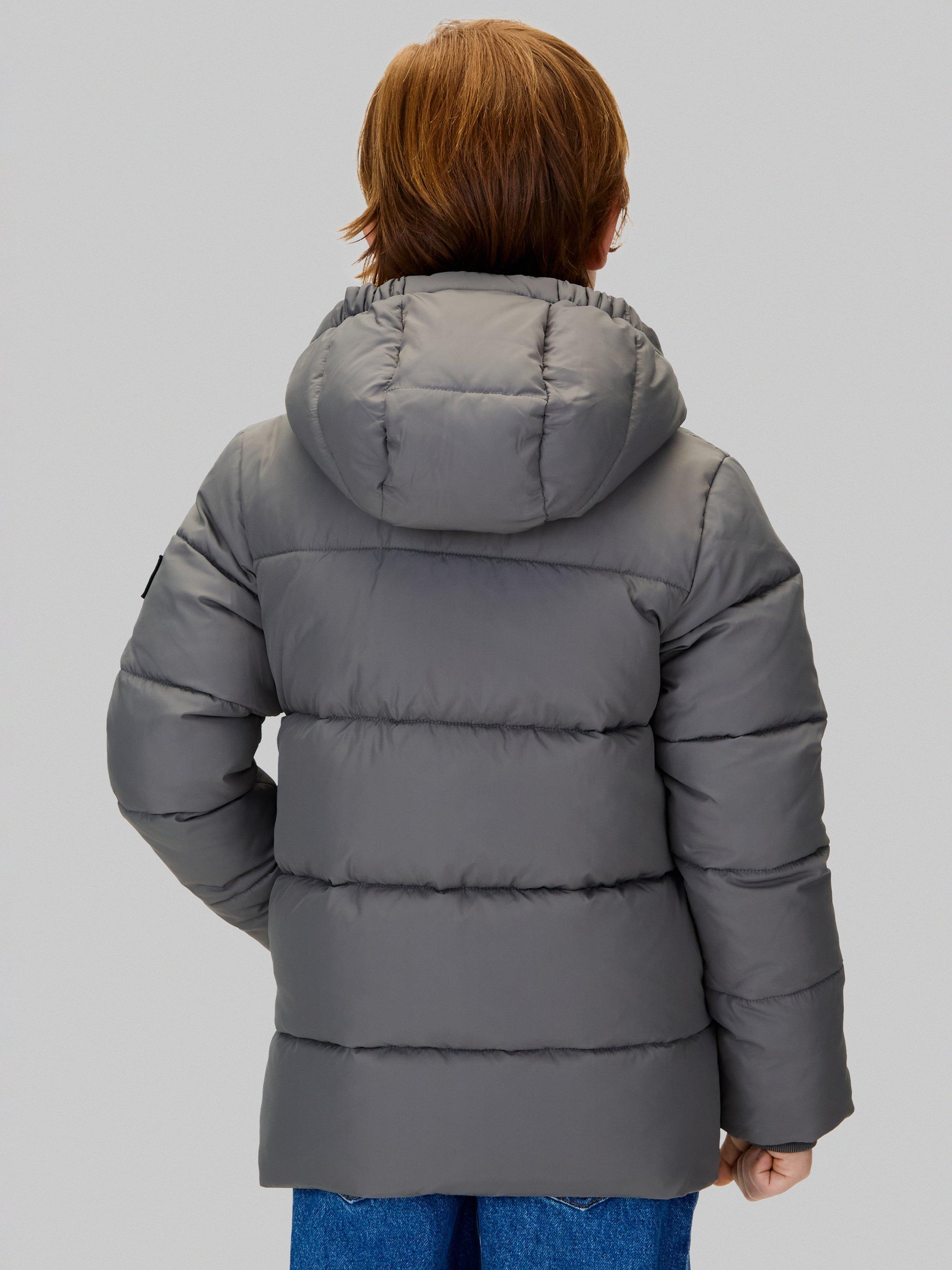 Product image 2 of 11, which shows Calvin Klein Kids' Essential Puffer Jacket, Granite Gray, 4 years