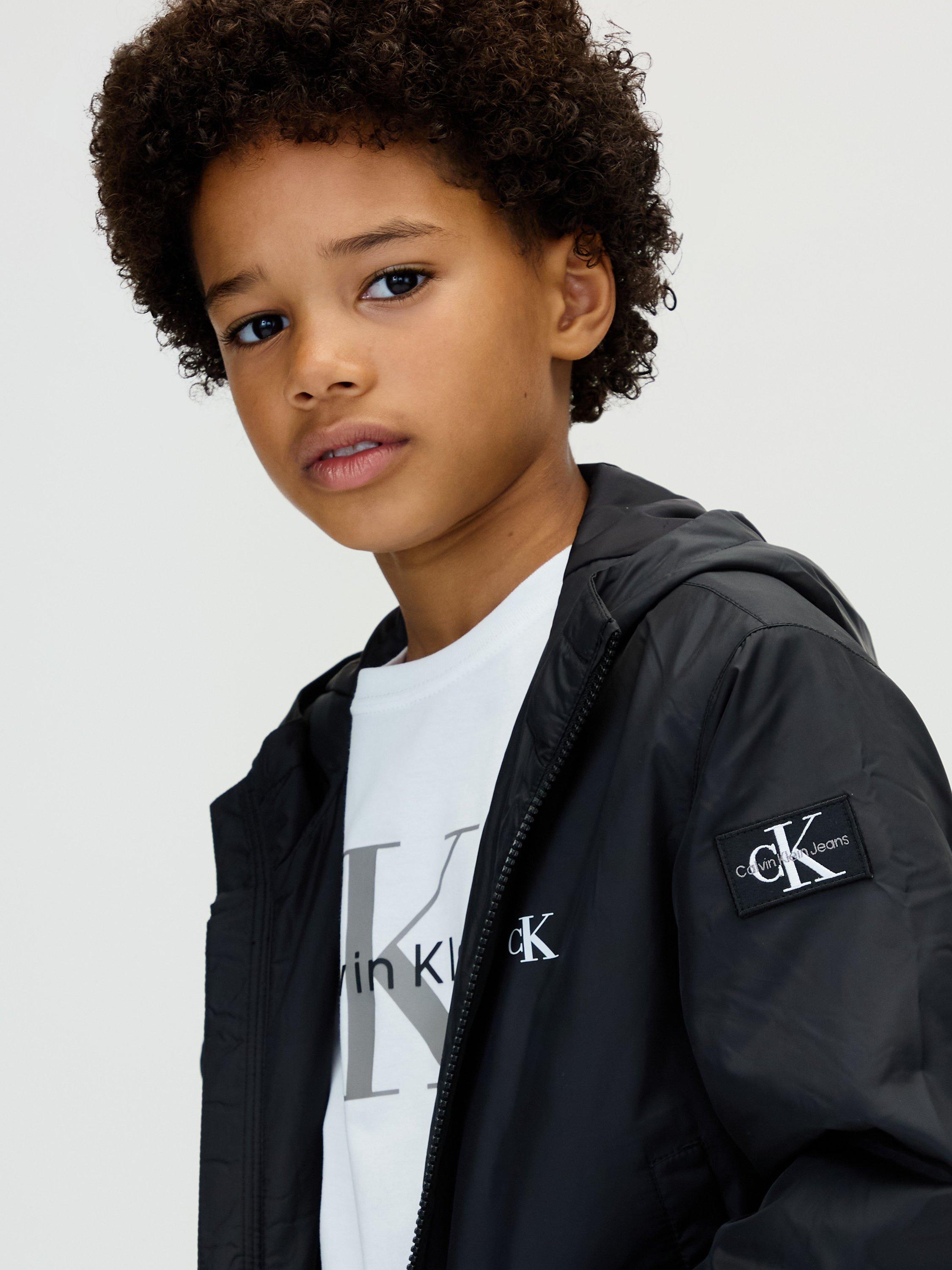 Product image 5 of 6, which shows Calvin Klein Kids' Padded Harrington Jacket, Ck Black, 4 years