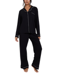 Loungeable Ribbed Traditional Long Pyjama Set