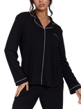 Loungeable Ribbed Traditional Long Pyjama Set