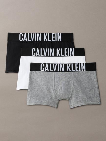 Calvin Klein Kids' Trunks, Pack of 3, White/Black/Grey