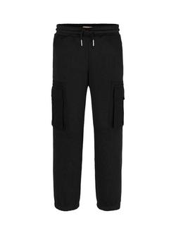 Calvin Klein Kids' Brushed Cotton Cargo Trousers, Black, Black