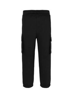 Calvin Klein Kids' Brushed Cotton Cargo Trousers, Black - view 2, Black