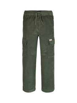 Calvin Klein Kids' Straight Corduroy Trousers, Thyme, Thyme