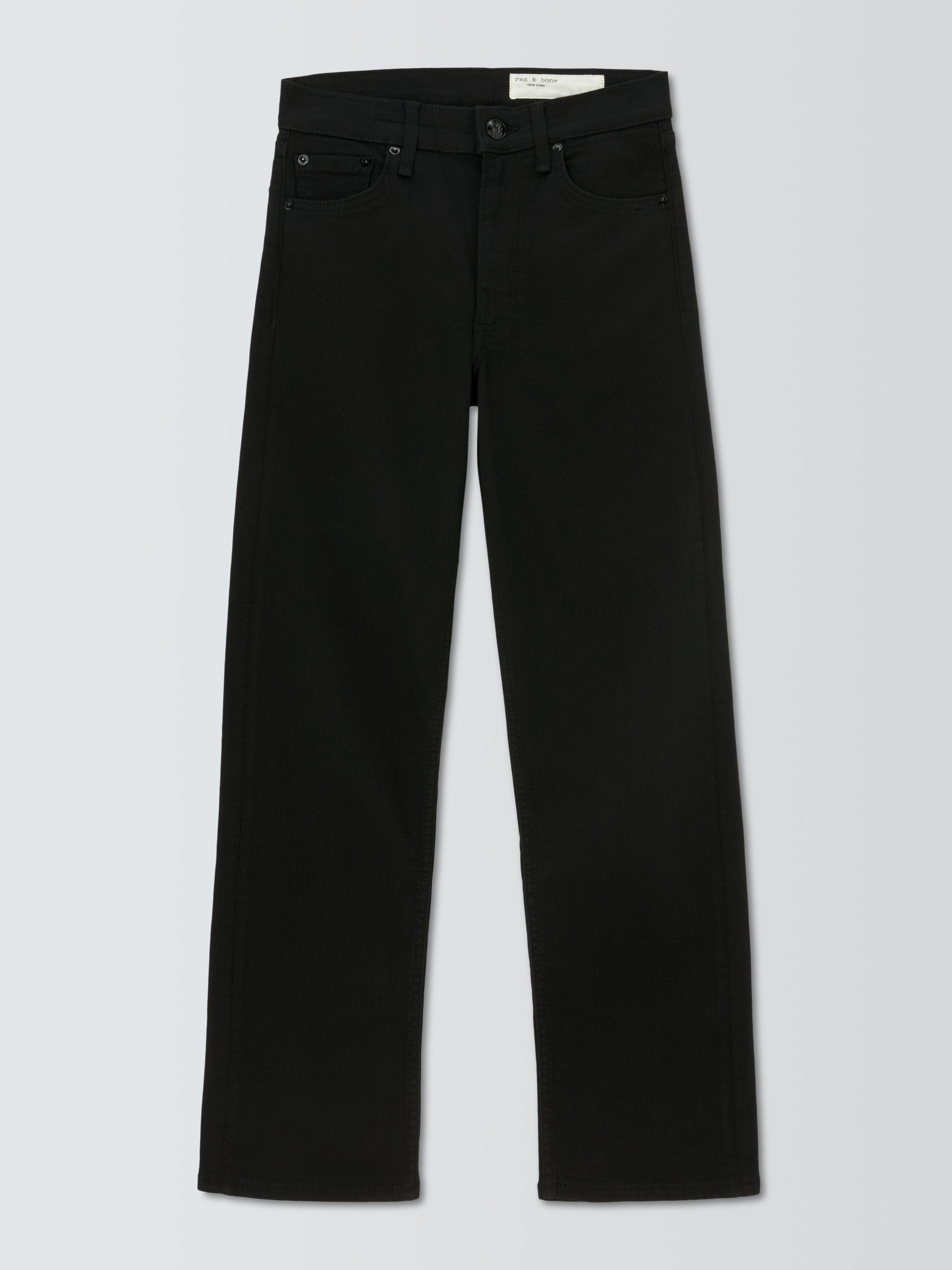 Product image 1 of 1, which shows rag & bone Harlow Mid Rise Straight Jeans, Black, 24