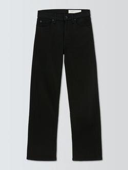 rag & bone Harlow Mid Rise Straight Jeans, Black, Black