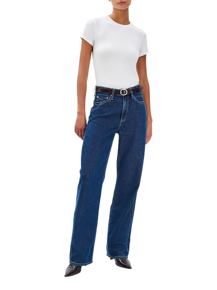 rag & bone Logan Mid Rise Jeans, Dark Blue, Dark Blue