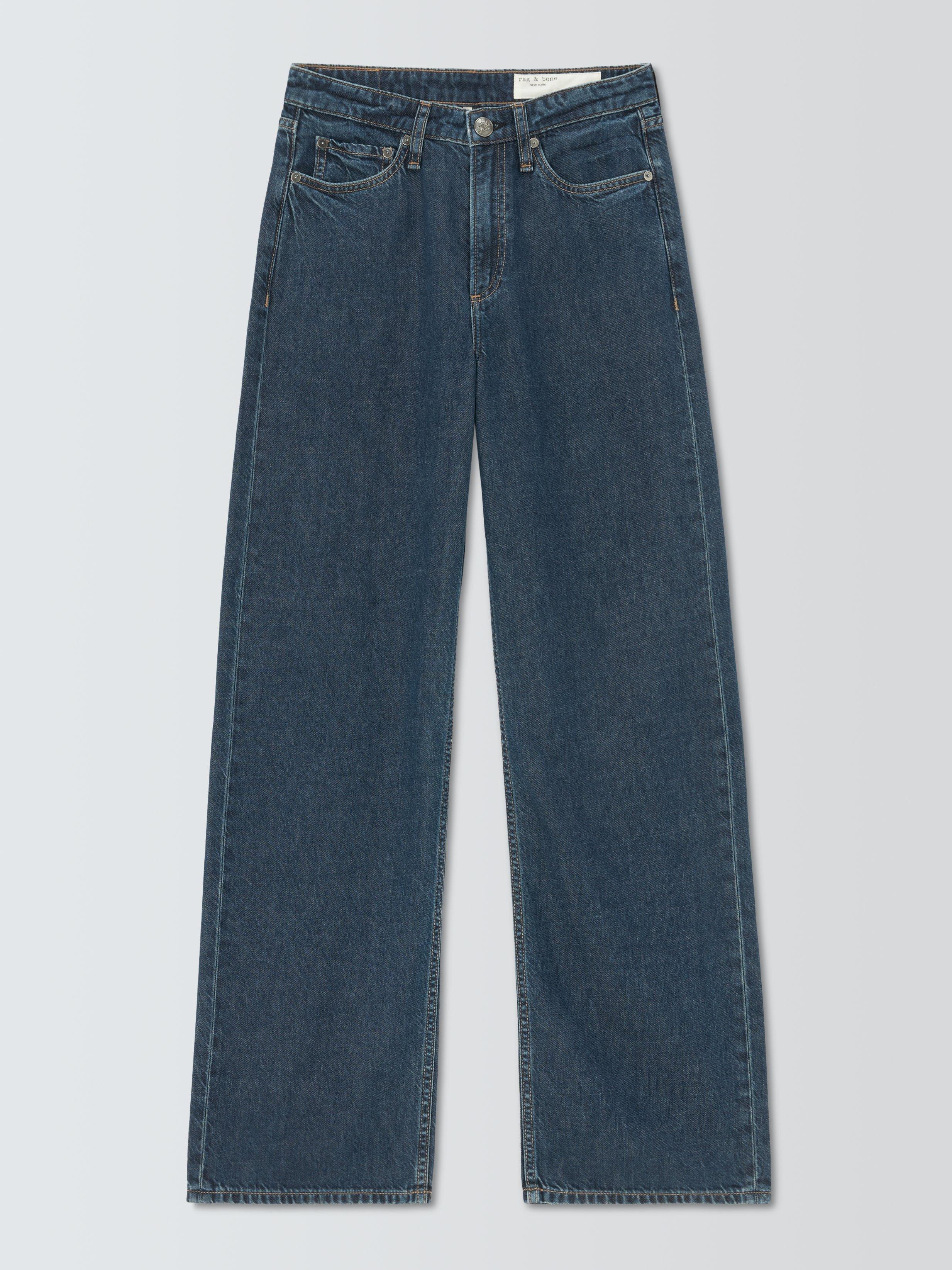 Product image 1 of 1, which shows rag & bone Logan Mid Rise Jeans, Dark Blue, 24