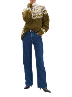 rag & bone Logan Mid Rise Jeans, Dark Blue - view 2, Dark Blue