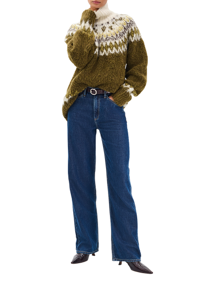 rag & bone Logan Mid Rise Jeans, Dark Blue - view 2, Dark Blue