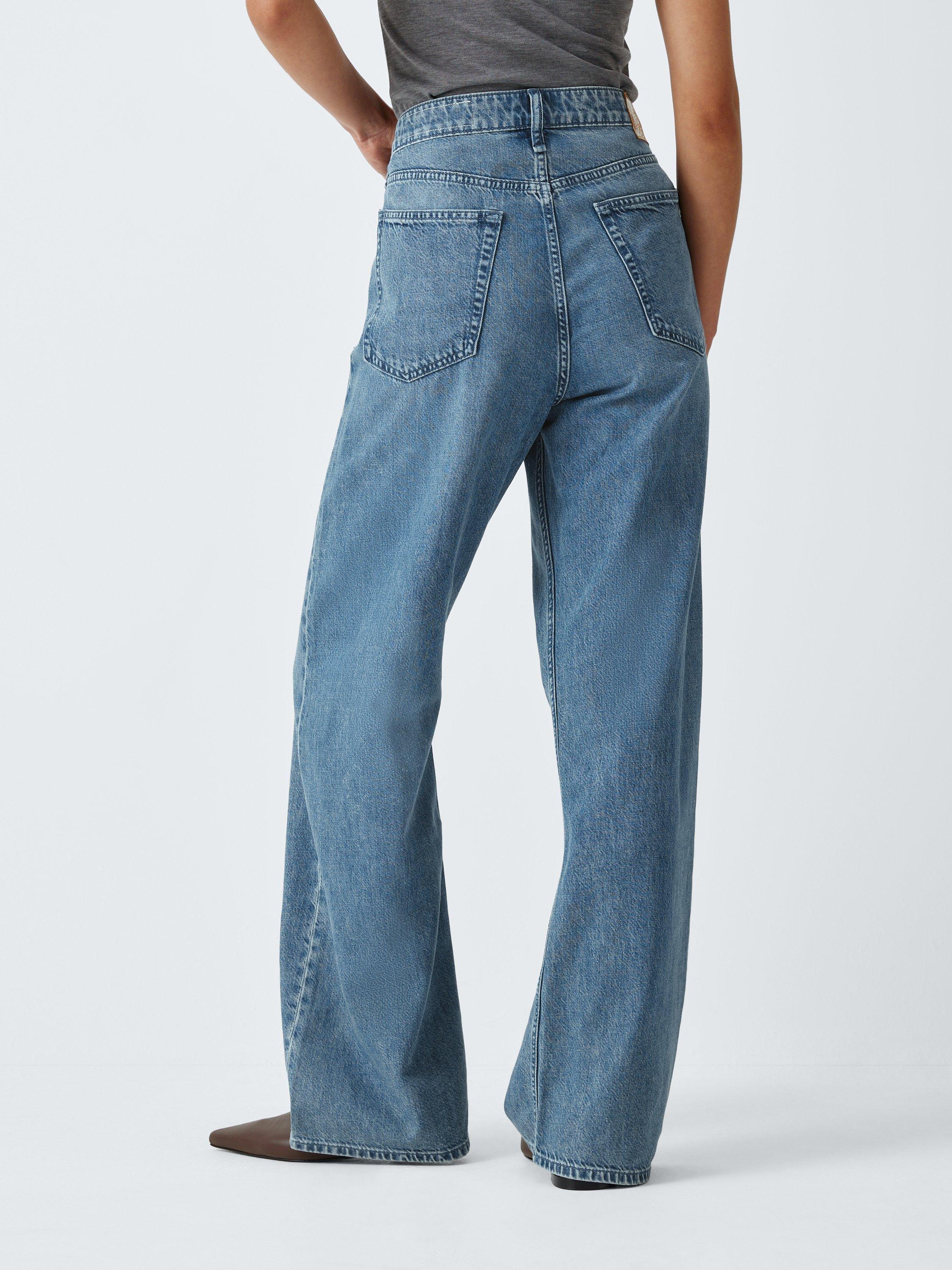 Product image 2 of 6, which shows rag & bone Logan Mid Rise Wide Leg Jeans, River, 24