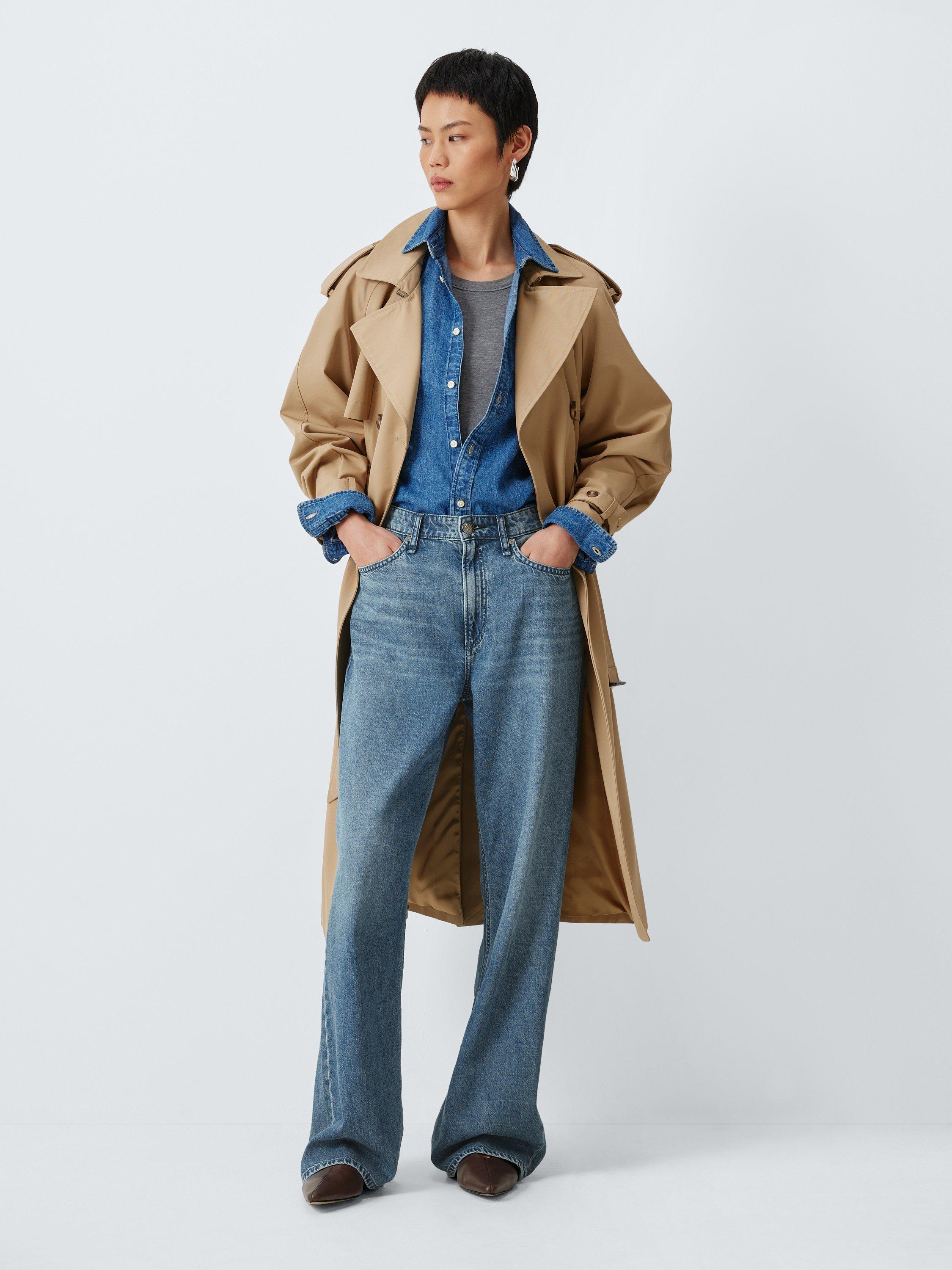 Product image 3 of 6, which shows rag & bone Logan Mid Rise Wide Leg Jeans, River, 24