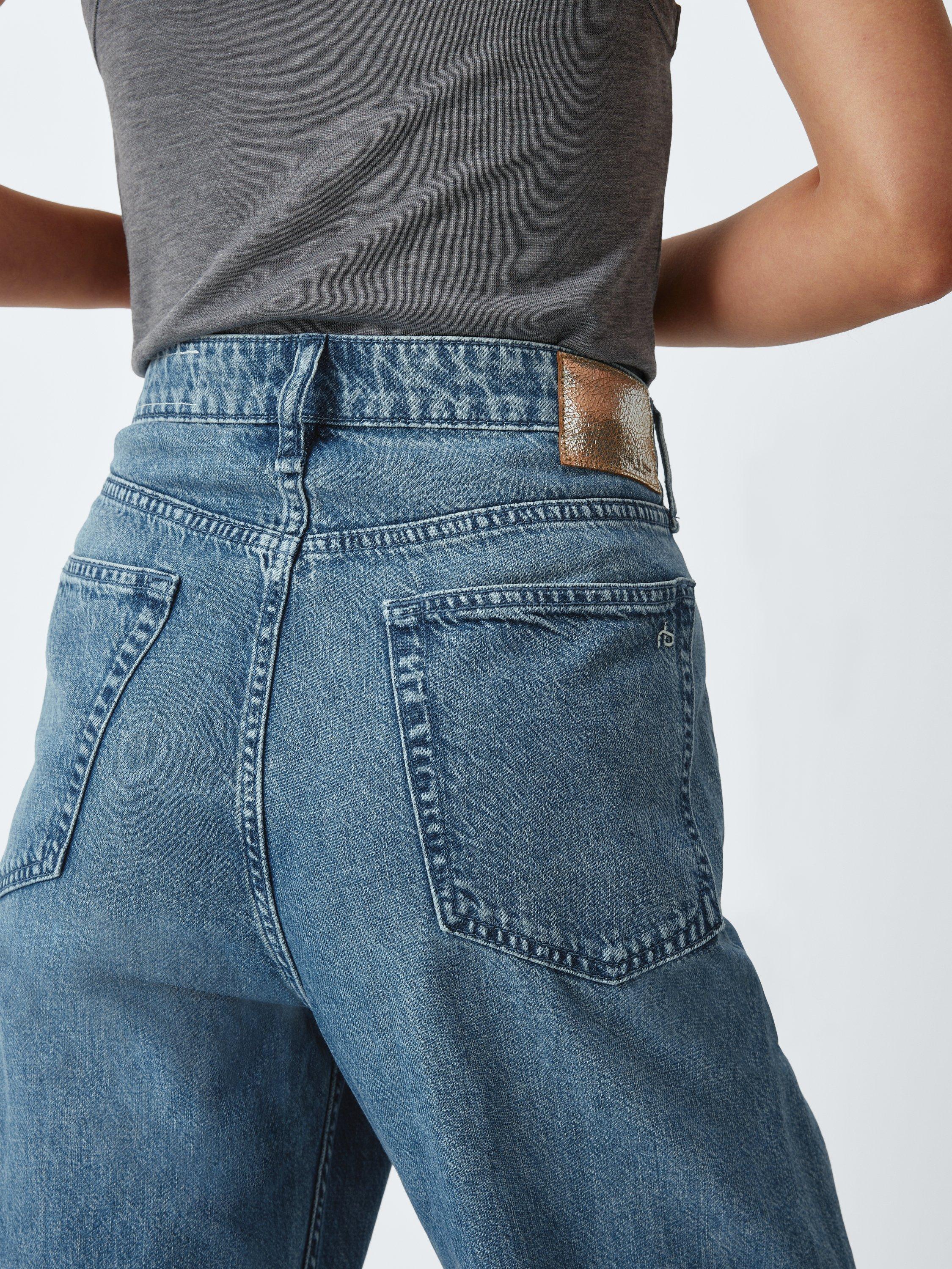 Product image 6 of 6, which shows rag & bone Logan Mid Rise Wide Leg Jeans, River, 24