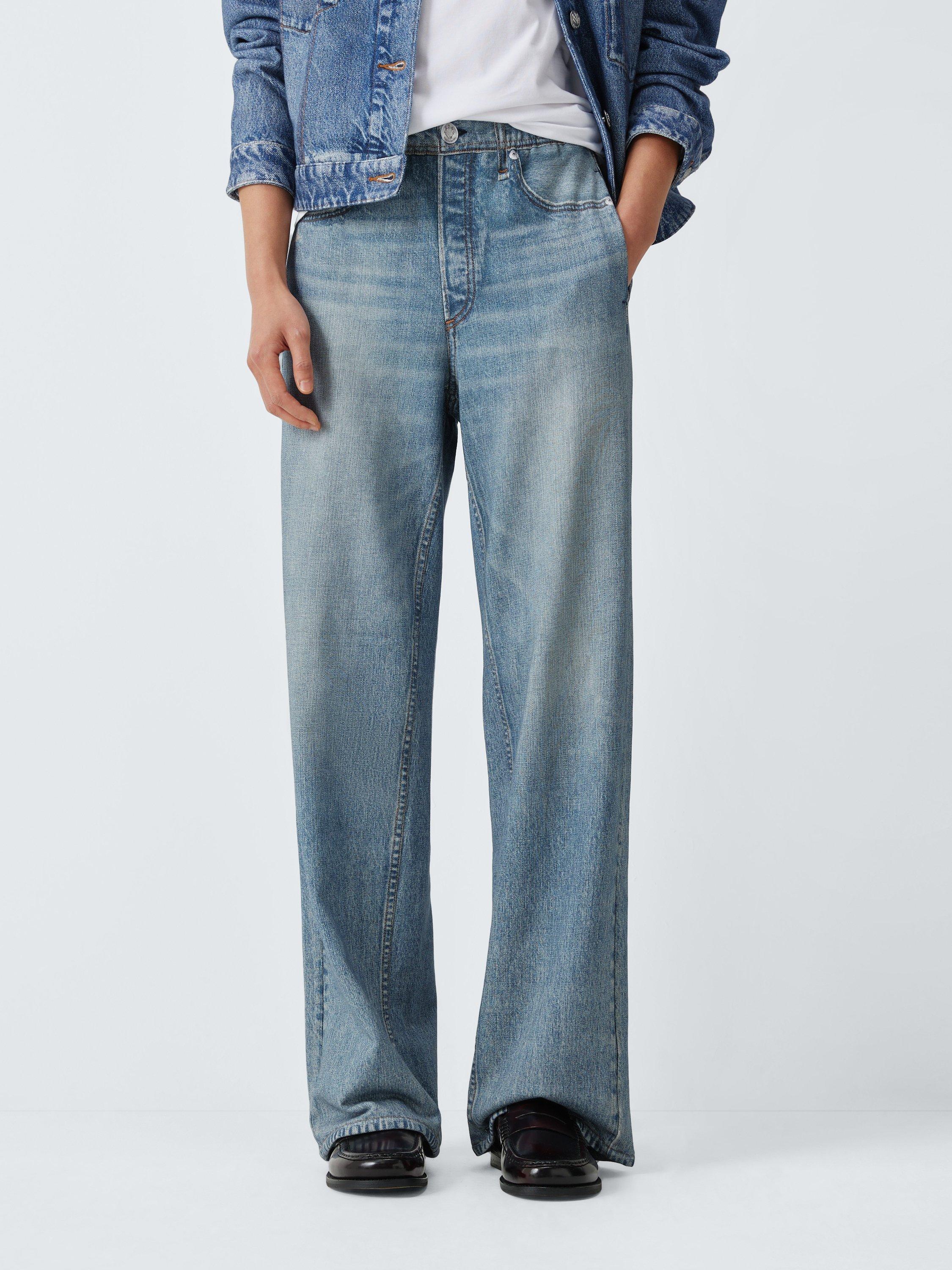 Product image 1 of 6, which shows rag & bone Miramar Mid Rise Wide Leg Jeans, Scarlet, XS